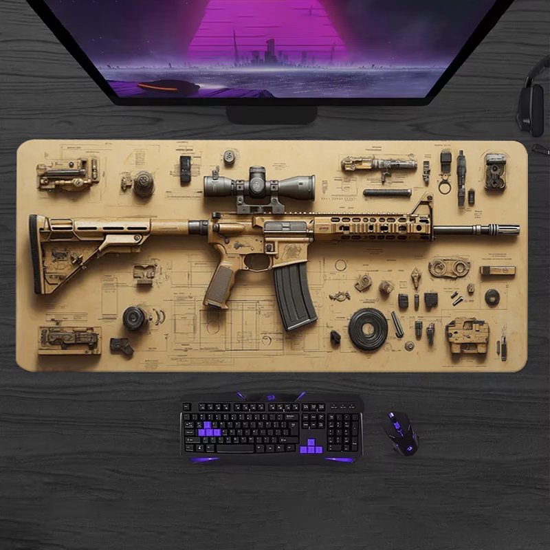 Gaming Keyboard And Mouse Pad - Alas Mouse Gaming Lembut yang Dapat