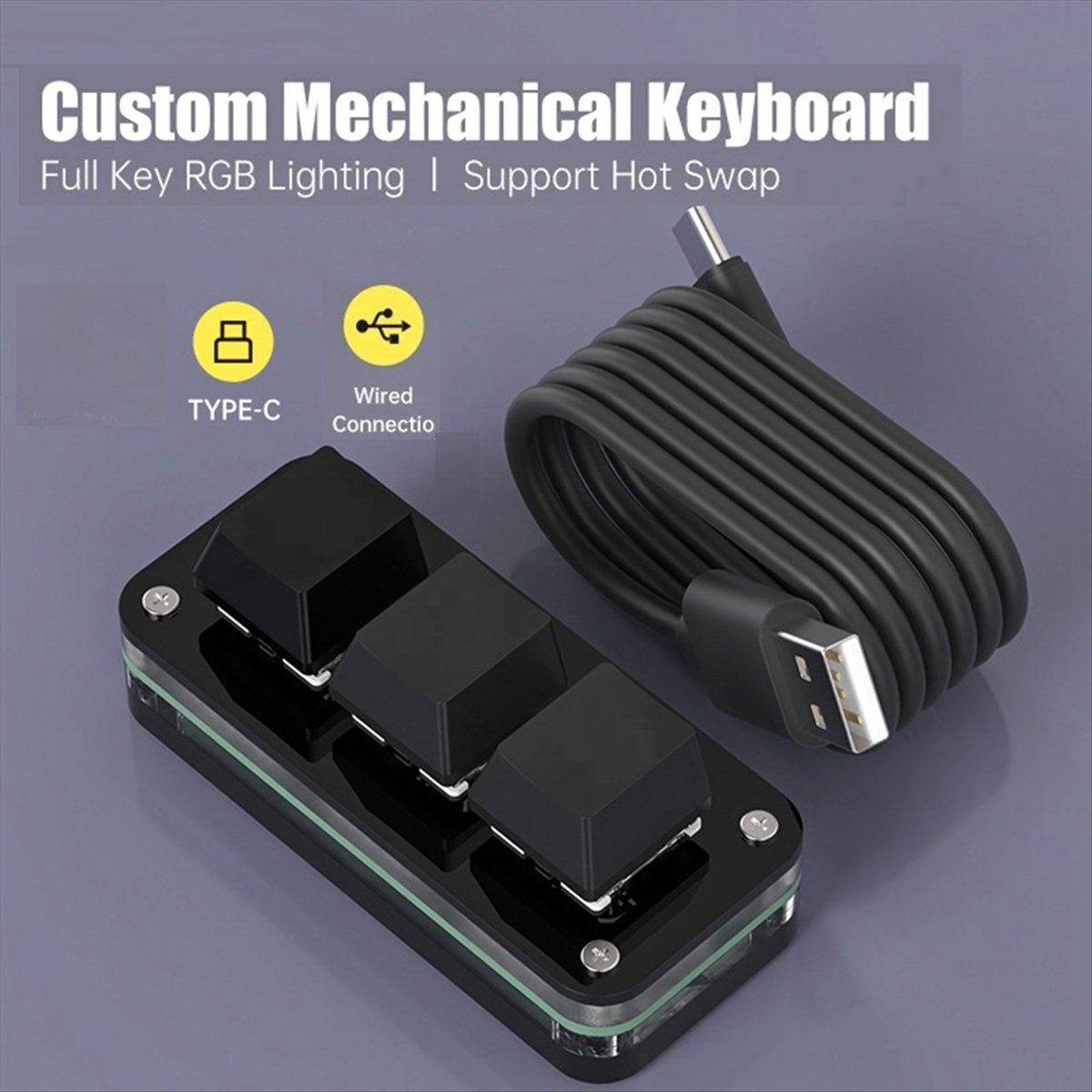 Gaming Keyboard Types - Doyou 3 Tombol Pemrograman Makro Mini