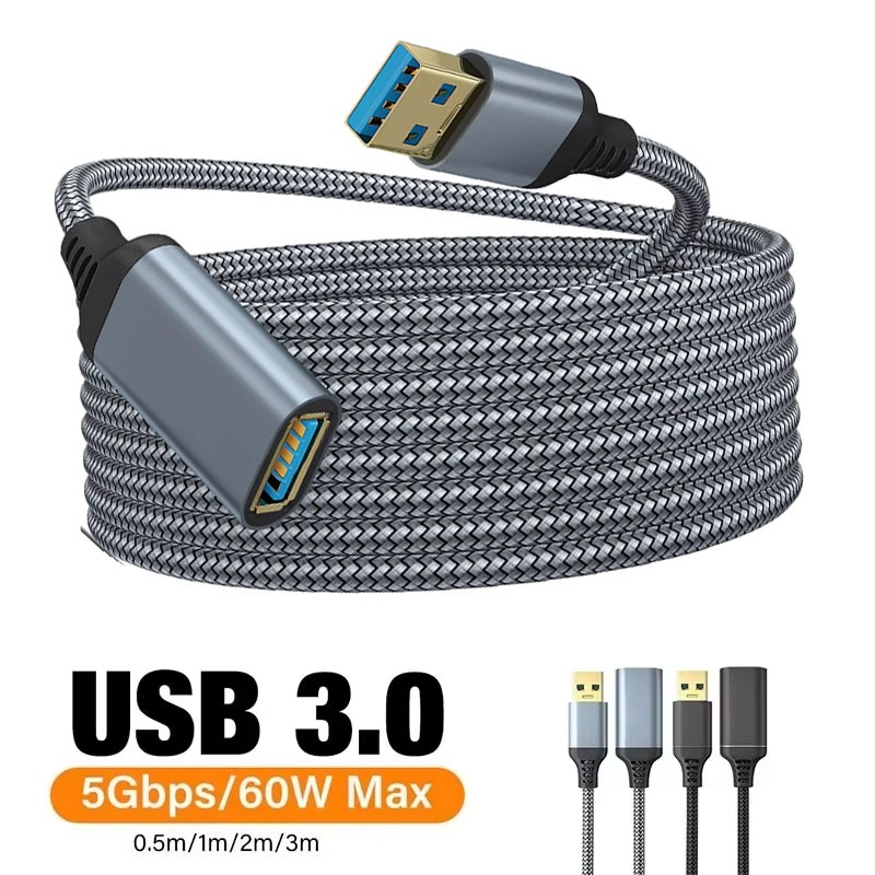 Coiled Usb Cable - Kabel Ekstensi USB 3.0 Berbahan Nilon,