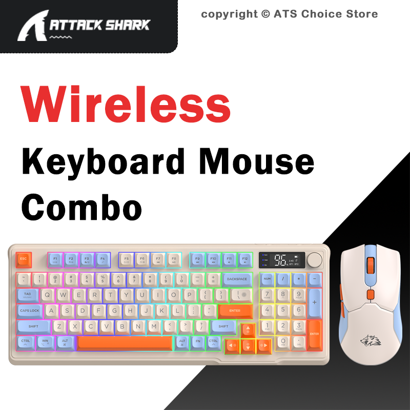 Gaming Keyboard And Mouse Set - FREEWOLF T96 Wireless Keyboard Mouse Combo,