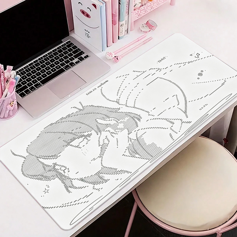 Gaming Keyboard And Mouse Pad - 1 Buah Alas Mouse Kulit Anime
