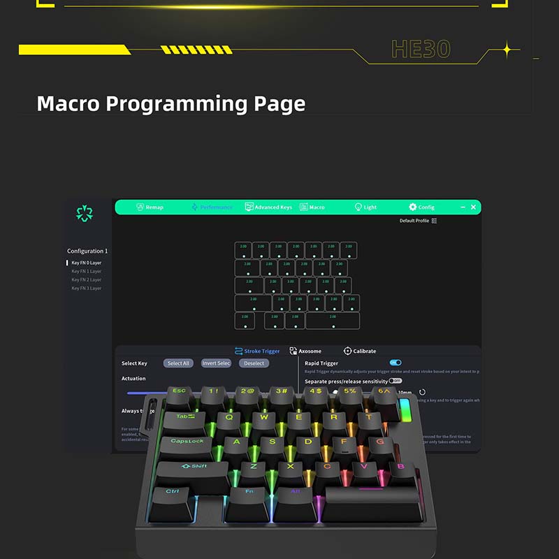 HE30 Keyboard Gaming Mekanik 2 - Gaming Keyboard Magnetic Switches ulasan dan harga