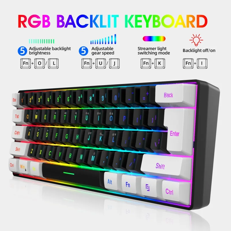 Keyboard dan Mouse 60% Combo K - Gaming Keyboard And Mouse Wireless ulasan dan harga