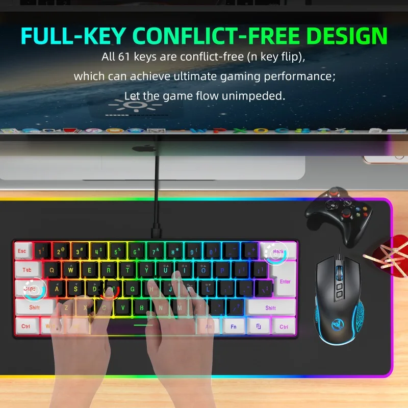 Keyboard dan Mouse 60% Combo K - Gaming Keyboard And Mouse Wireless ulasan dan harga