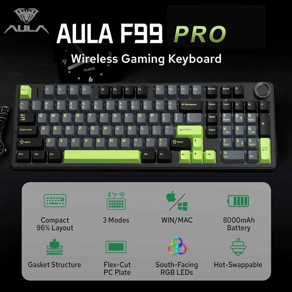 AULA F99PRO Keyboard Mekanis G - Gaming Keyboard Thocky ulasan dan harga