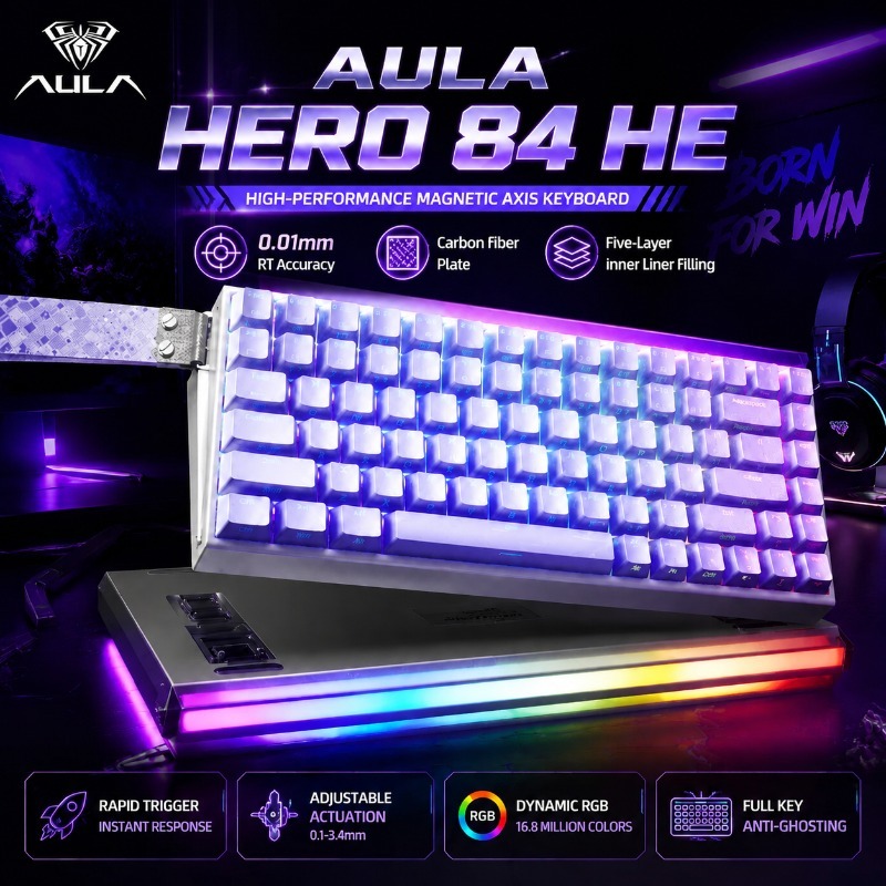 AULA HERO84 Keyboard Gaming Me - Gaming Keyboard Backlit ulasan dan harga