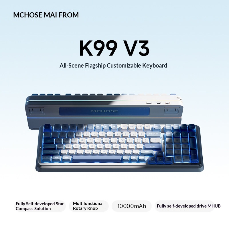 MCHOSE K99 V3 Mode Keyboard Me - Gaming Keyboard Wireless ulasan dan harga