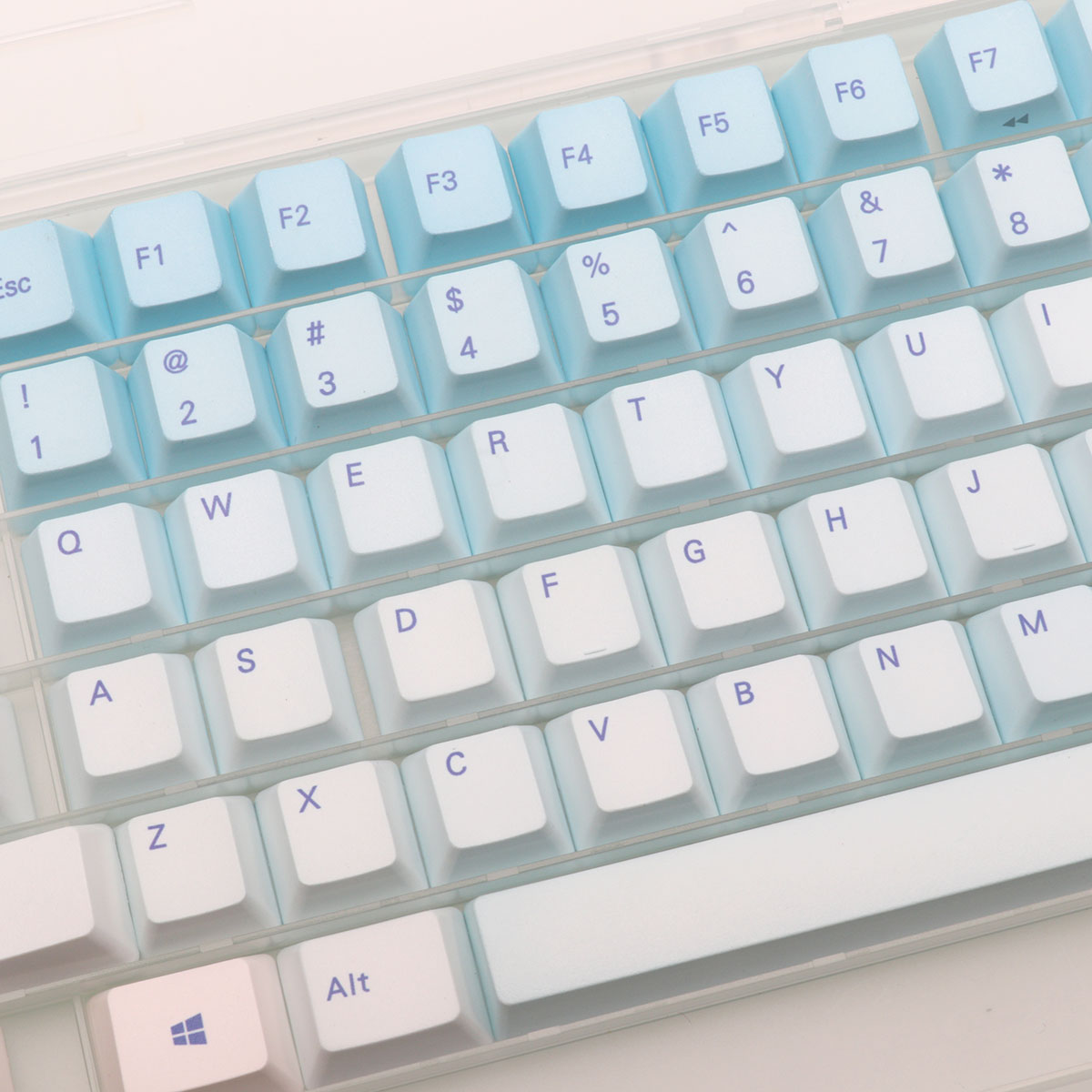 87 Tombol Keycap Biru Frost Pr - Keyboard Gaming Blue Switch ulasan dan harga