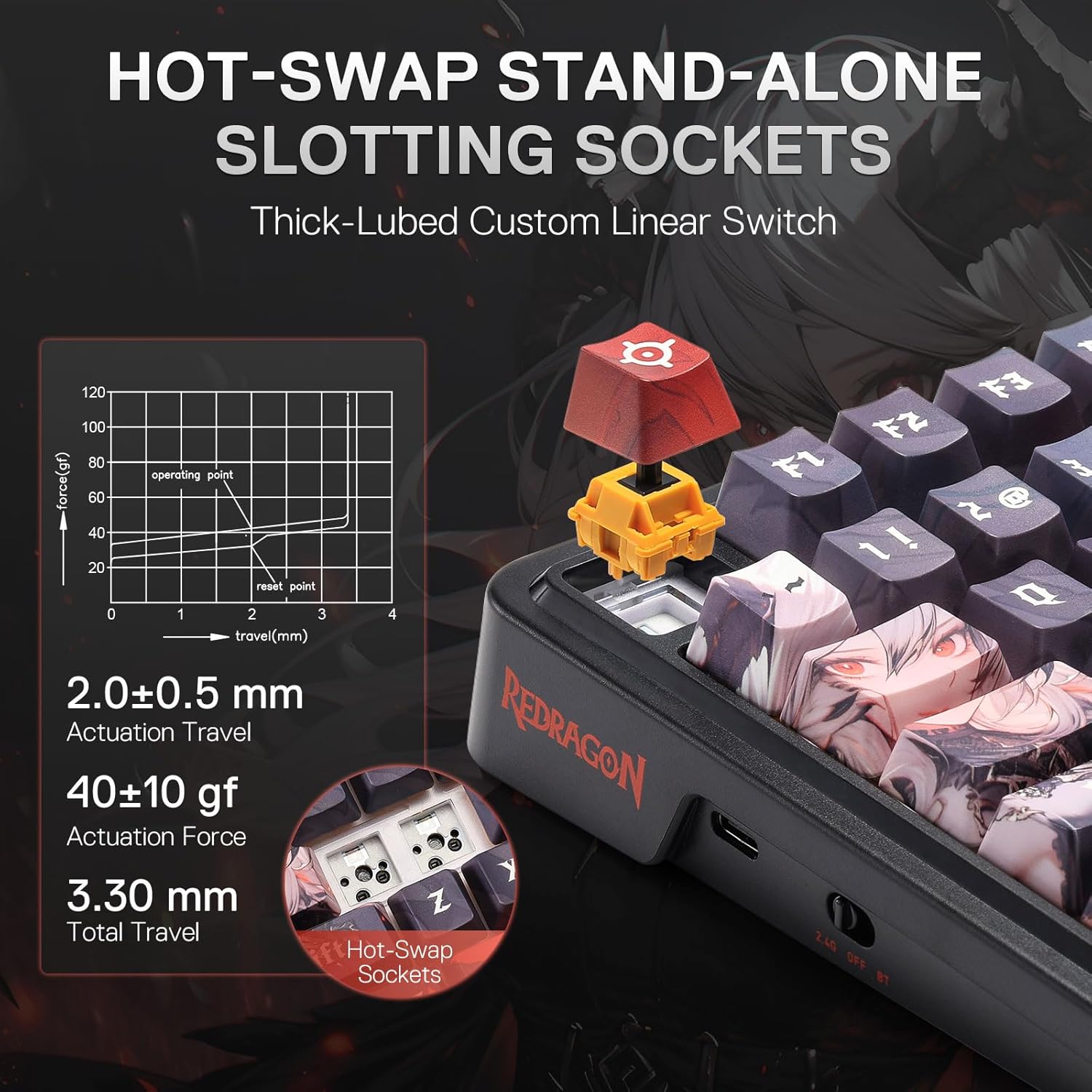 Keyboard Gaming Nirkabel Redra - Gaming Keyboard Thocky ulasan dan harga
