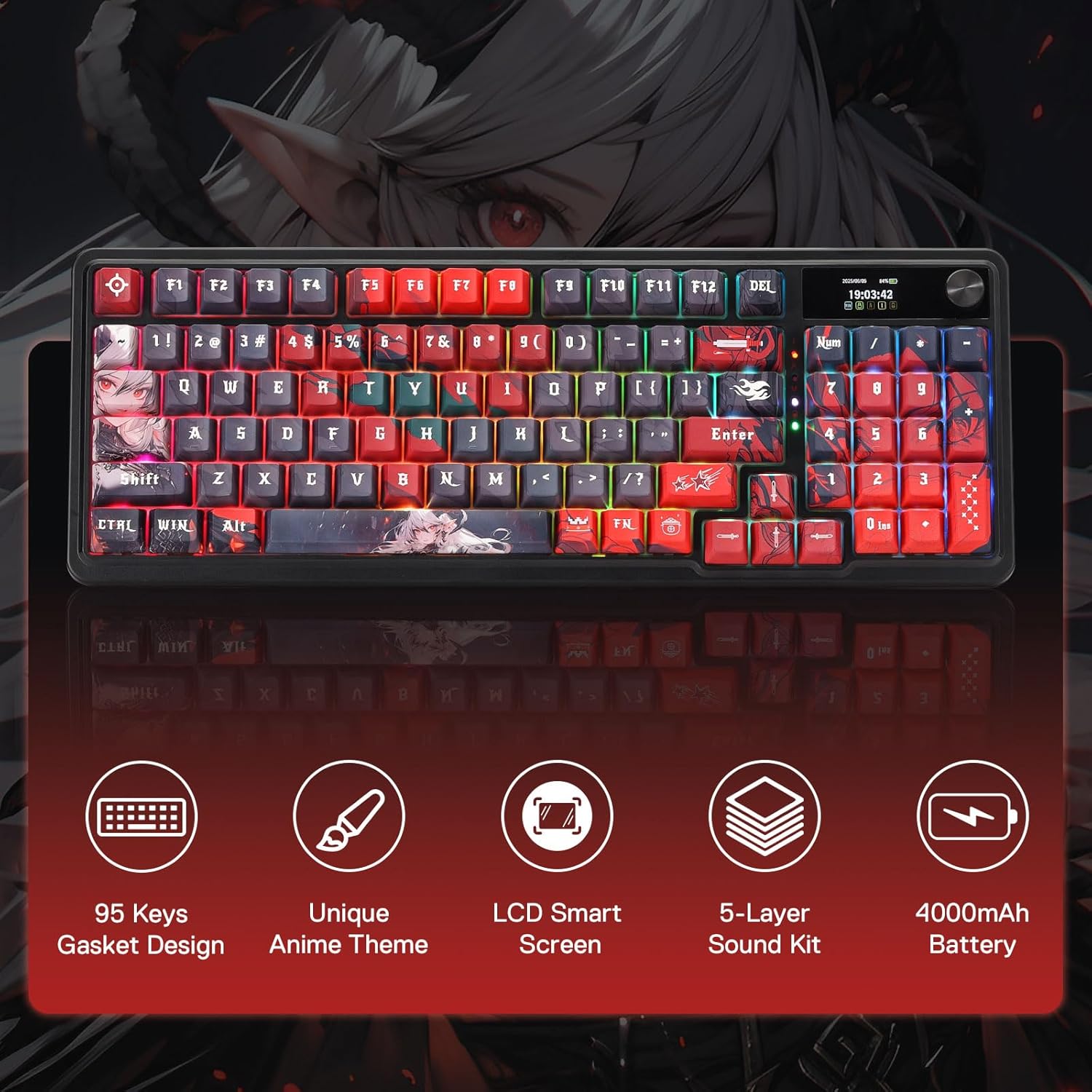 Keyboard Gaming Nirkabel Redra - Gaming Keyboard Thocky ulasan dan harga
