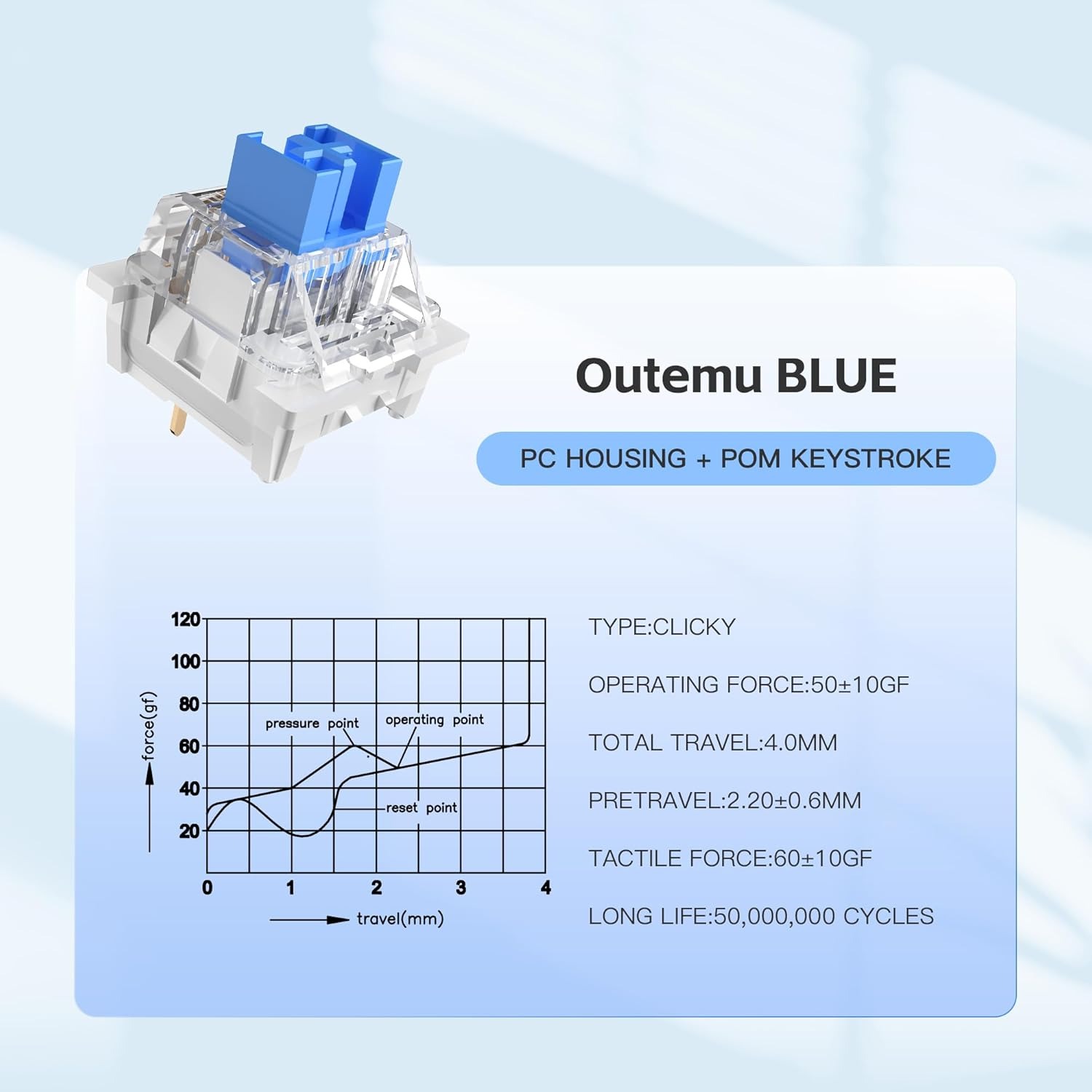100 Sakelar Biru Praktis, Hot- - Gaming Keyboard Types ulasan dan harga