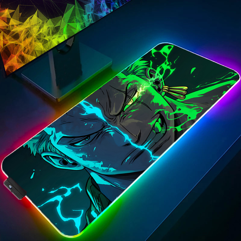 ONE PIECE Zoro Mouse Pad RGB A - Gaming Keyboard Backlit ulasan dan harga