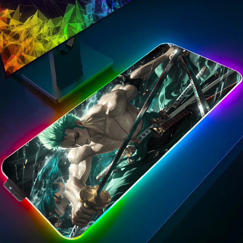 ONE PIECE Zoro Mouse Pad RGB A - Gaming Keyboard Backlit ulasan dan harga