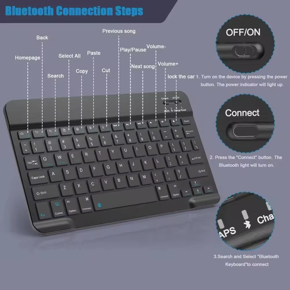 Keyboard Nirkabel Bluetooth Ke - Gaming Keyboard And Mouse Wireless ulasan dan harga