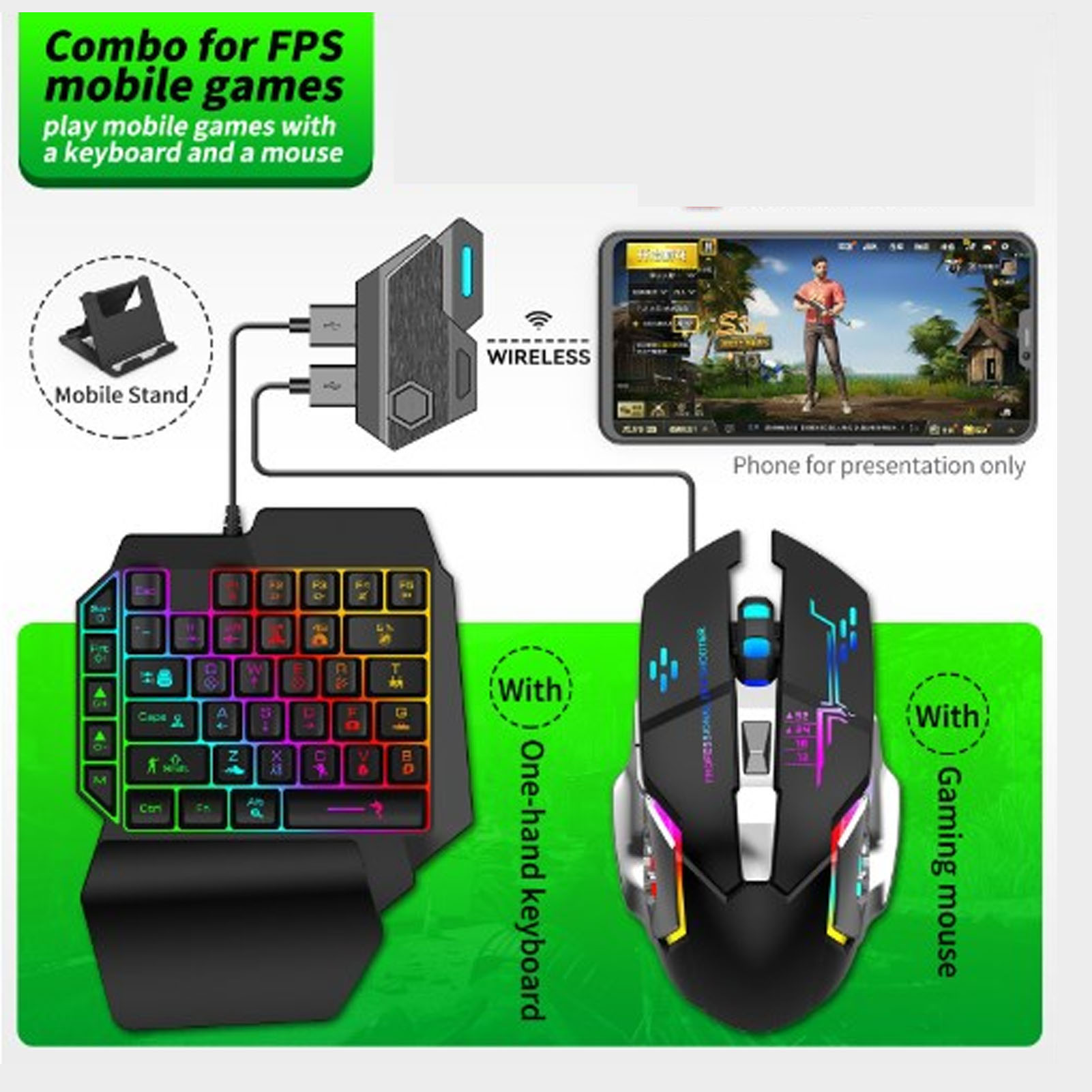 Paket Combo Game Mobile Koneks - Gaming Keyboard Hand ulasan dan harga