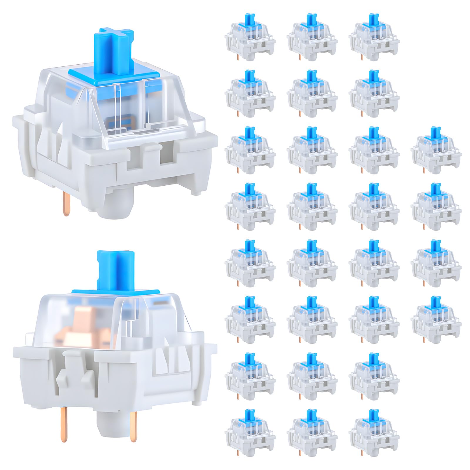 30 Buah Sakelar Keyboard Mekan - Keyboard Gaming Blue Switch ulasan dan harga