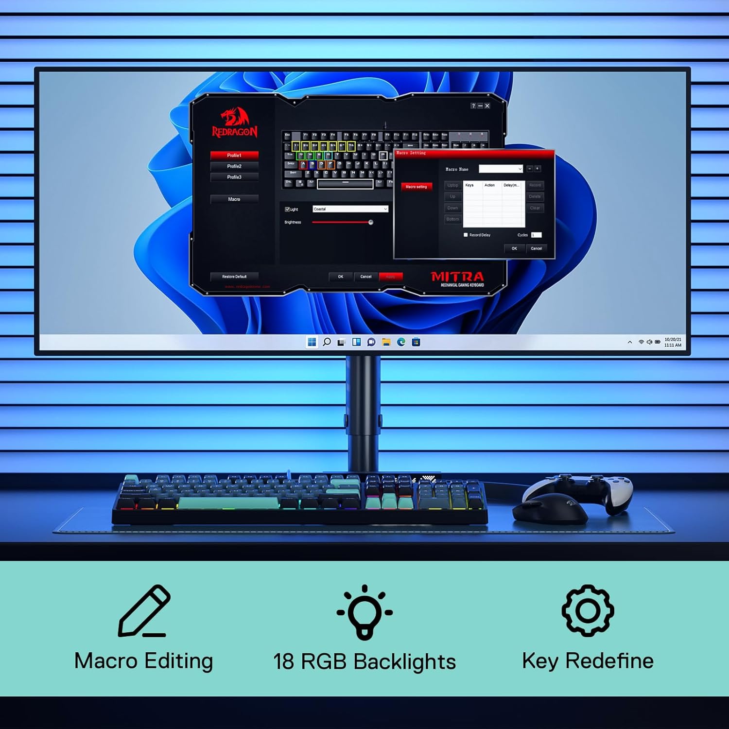 Redragon K582 SE Kabel RGB 104 - Gaming Keyboard Thocky ulasan dan harga