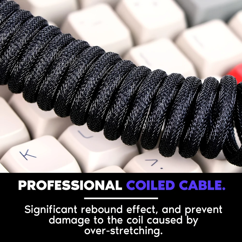 Kabel Keyboard Melingkar 1.5m  - Coiled Usb Cable ulasan dan harga