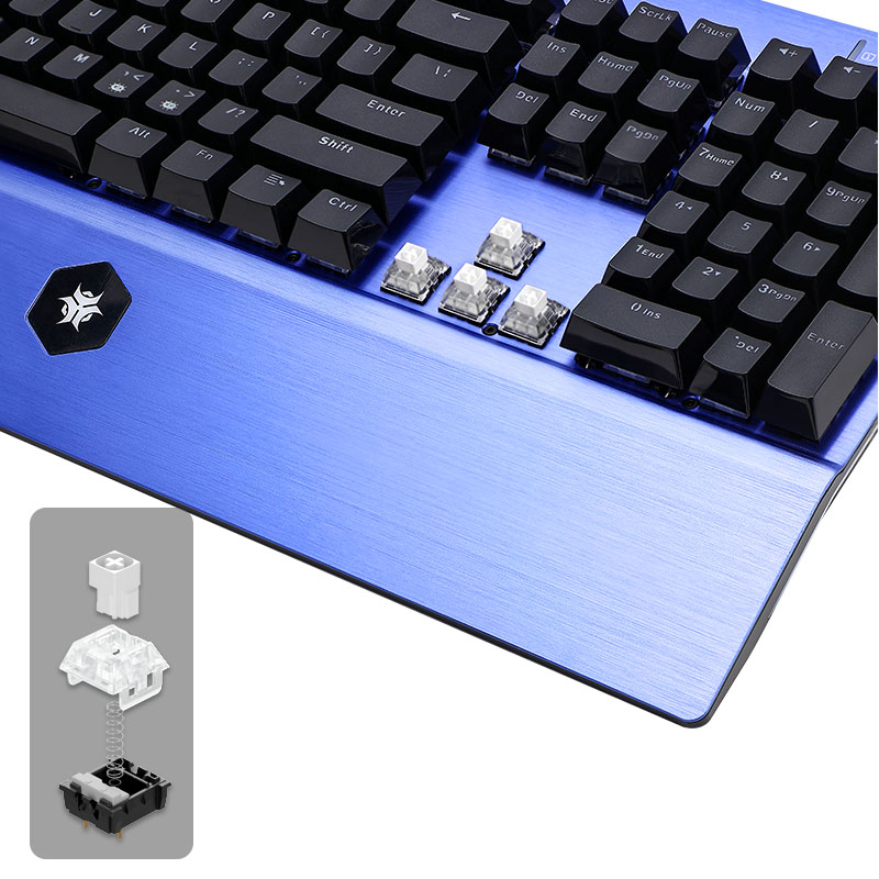 HEXGEARS GK739 Keyboard Gaming - Keyboard Gaming Blue Switch ulasan dan harga
