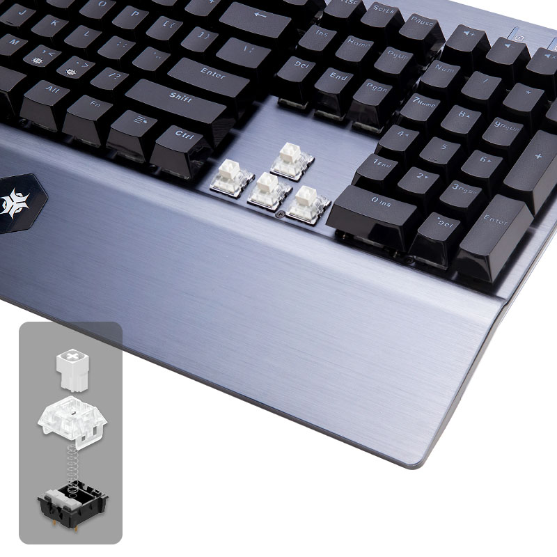 HEXGEARS GK739 Keyboard Gaming - Keyboard Gaming Blue Switch ulasan dan harga