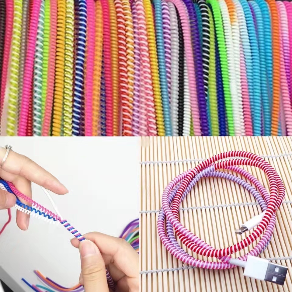 Pelindung Kabel USB Spiral TPU - Coiled Usb Cable ulasan dan harga