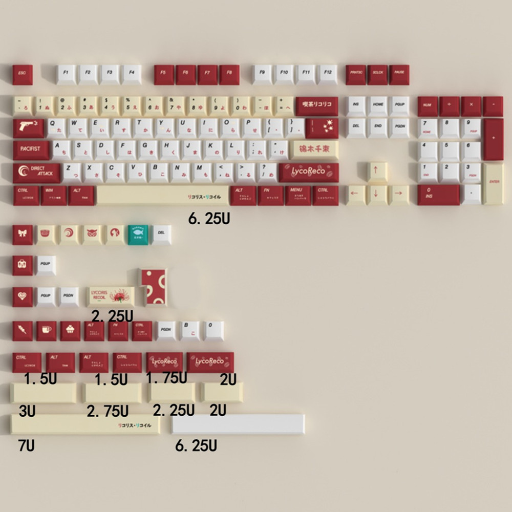 Lycoris Recoil Anime PBT Keyca - Gaming Keyboard Ergonomic ulasan dan harga