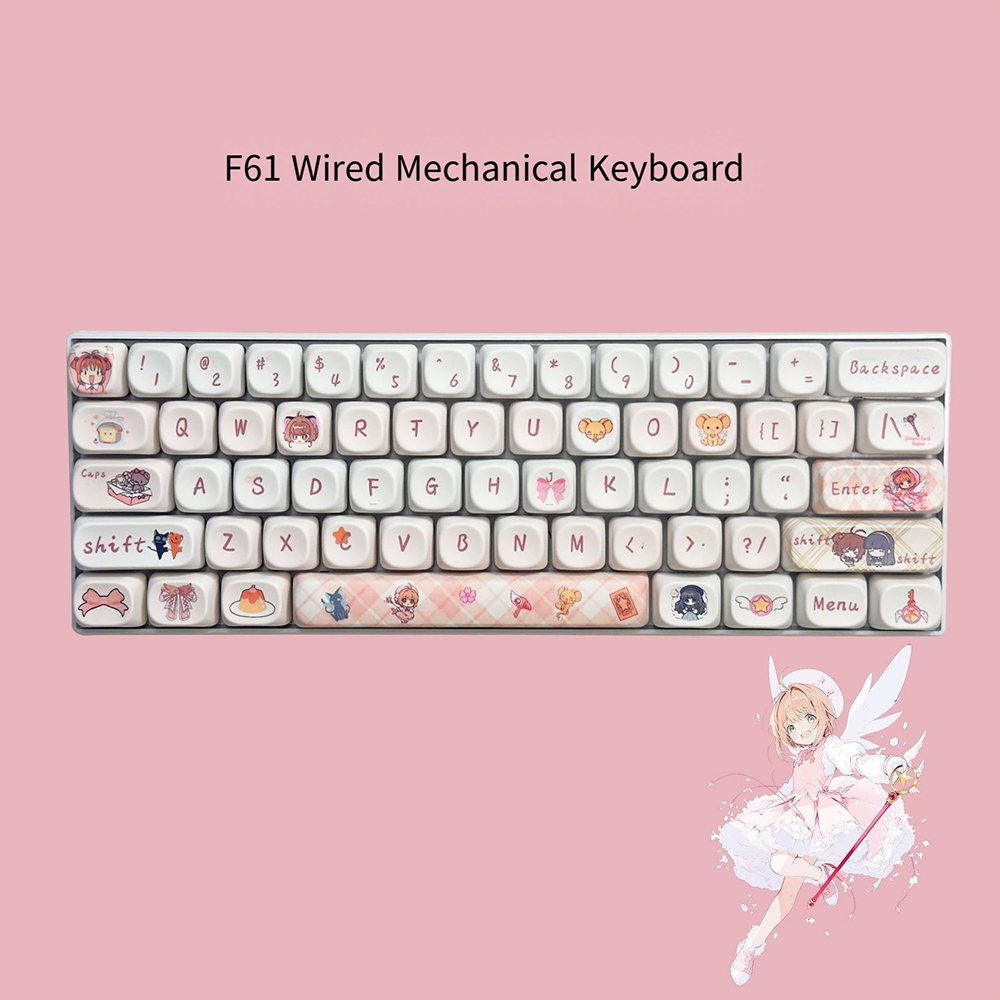 Cardcaptor Sakura 61 Tombol Ke - Keyboard Gaming Blue Switch ulasan dan harga